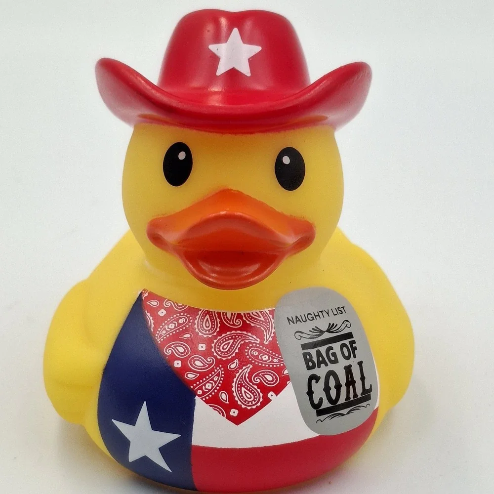 Lot of 4 Rubber Ducks Texas Cowboy Orange Tabby Cat Beetlejuice Jeep‎ Ducking